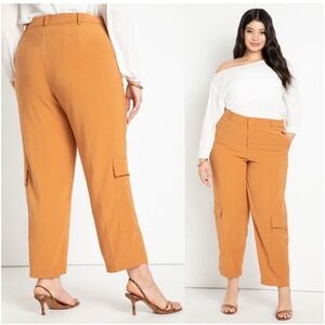 ELOQUII Straight Leg Cargo Ankle Pant